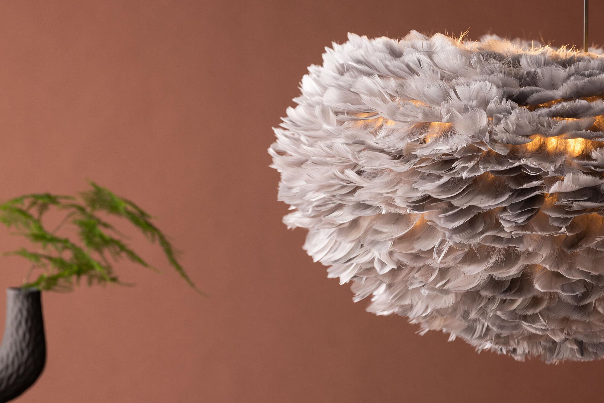 Nicola  Pendelleuchte  Kunstfeder  Schwarz/Grau  X-Large 5