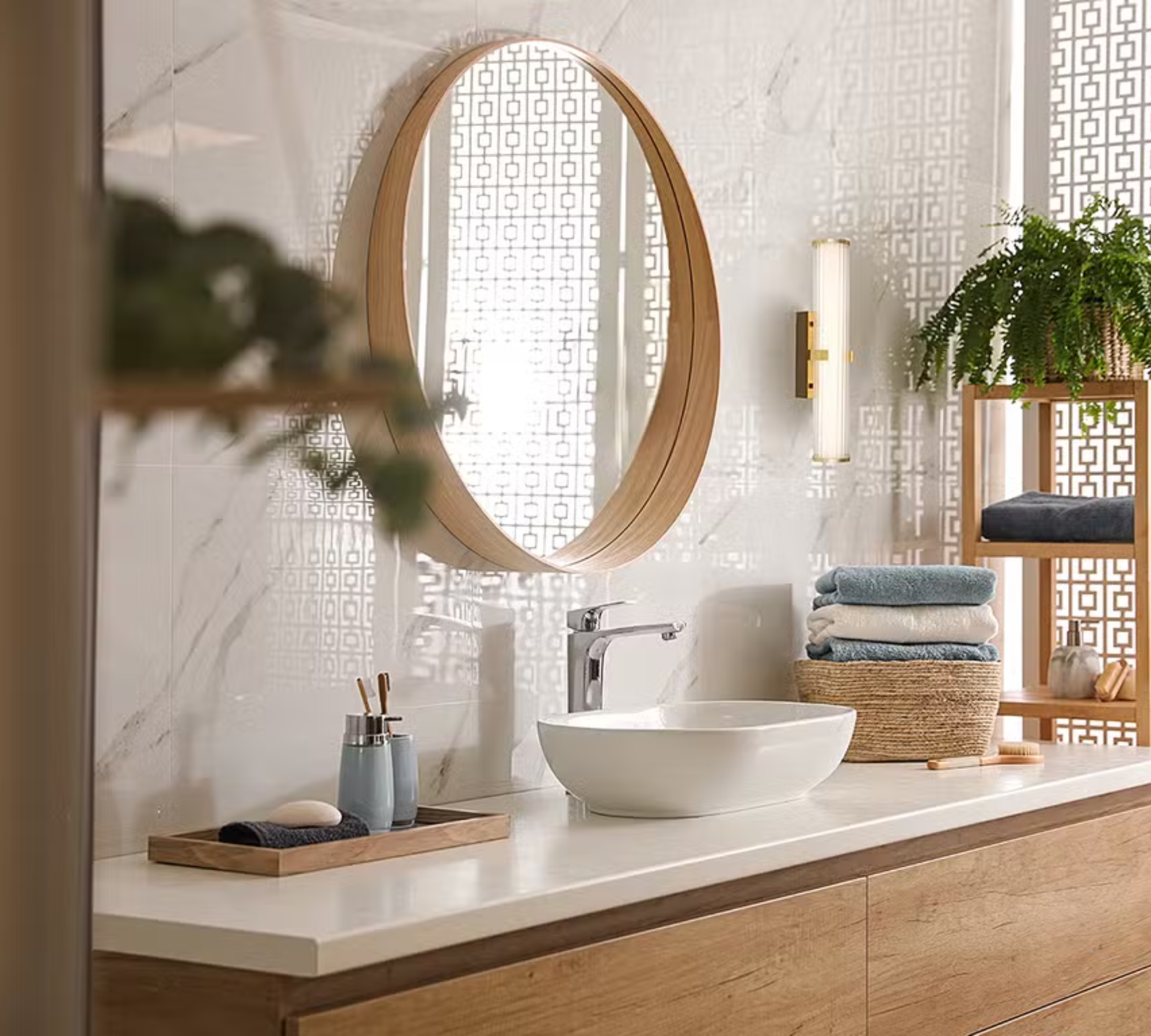 LED bathroom light Steel Opal glass Gold 2