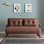 Sando Sofa Bed 2-Seater Light Brown 0