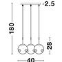 Spada Pendant Light 3-bulb Aluminum 4