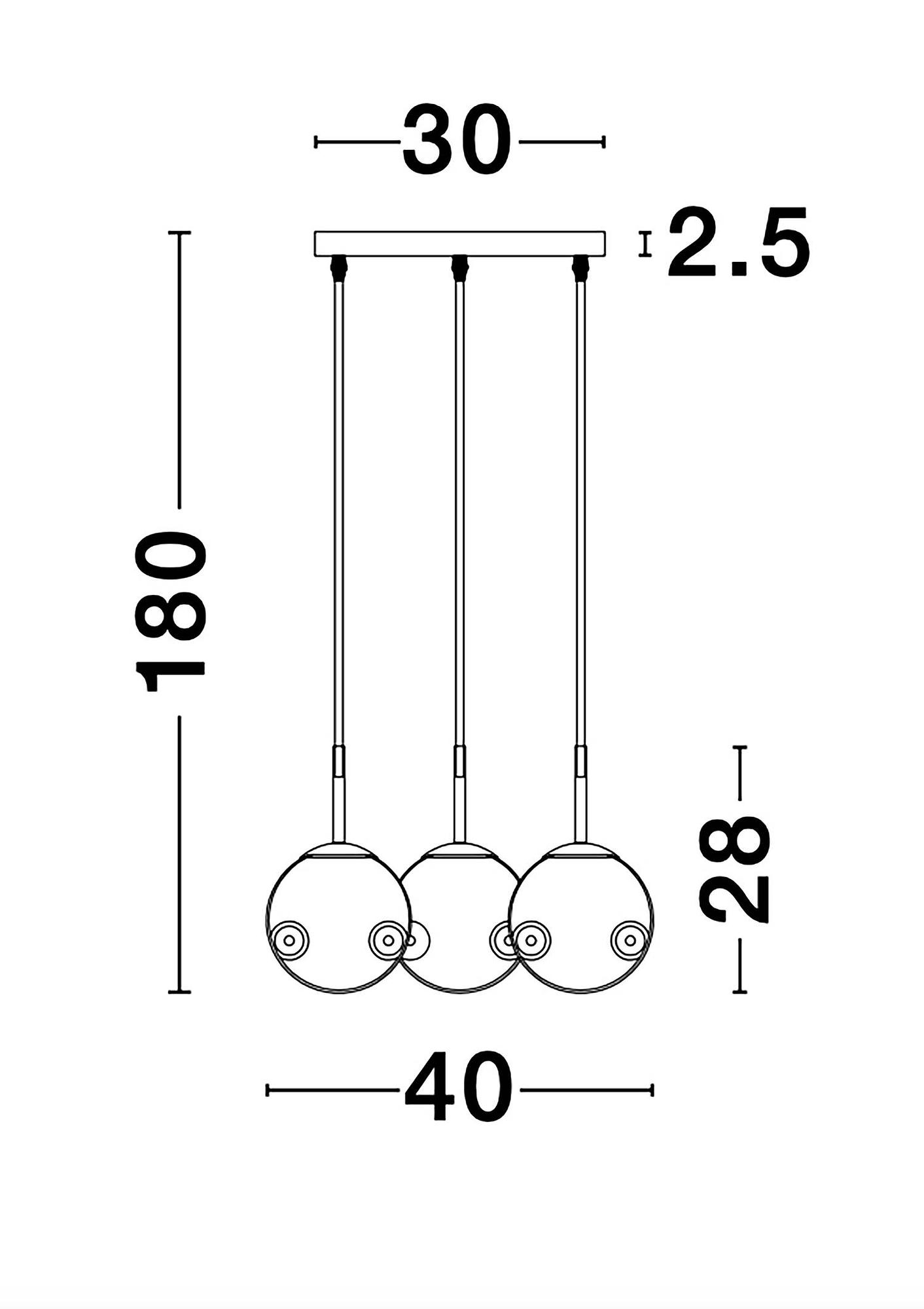 Spada Pendelleuchte 3-flammig Aluminium  4