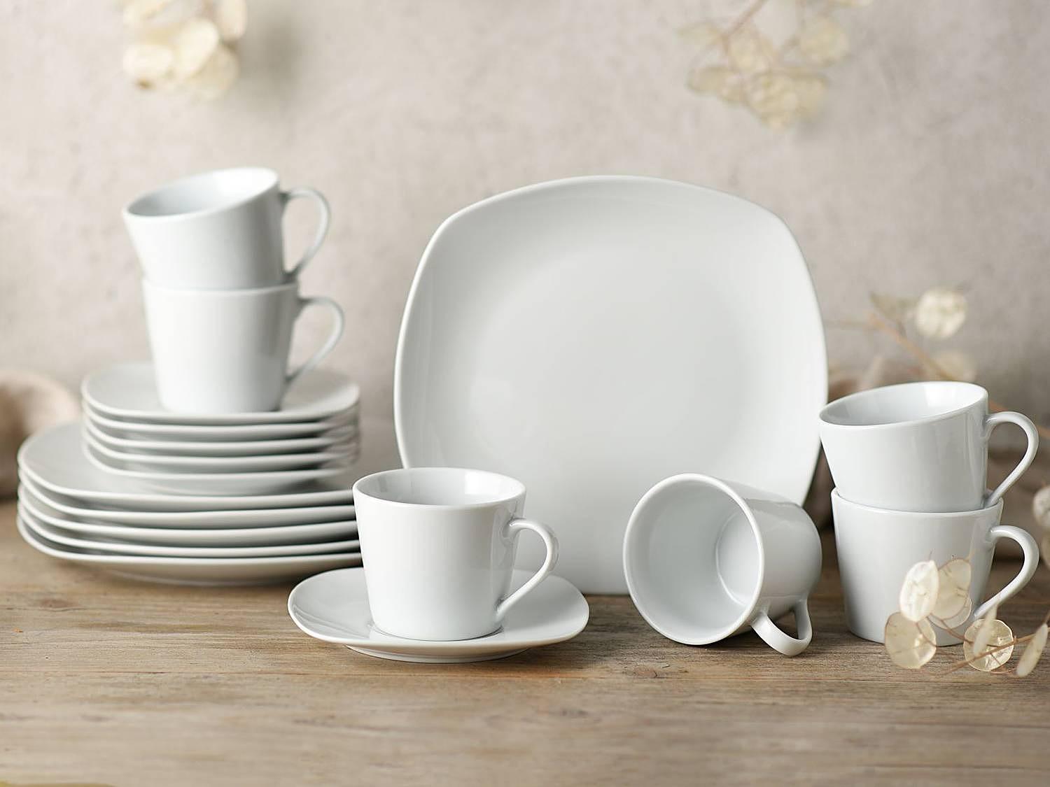 Amelie Coffee Service 18-piece Porcelain White  3