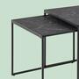 Couchtischset Marmoroptik Schwarz  4
