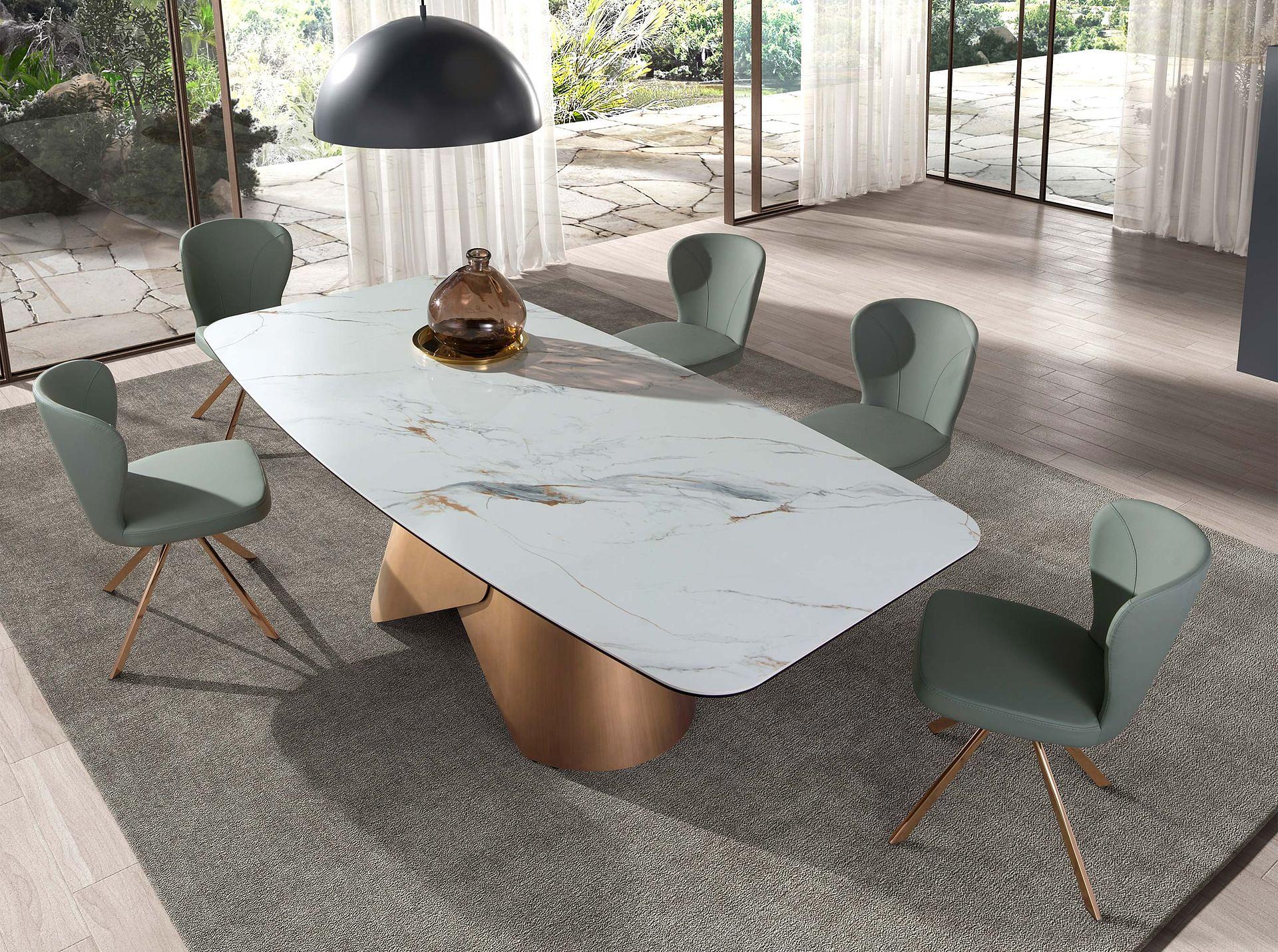 Swivel chair faux leather green 6