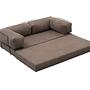 Comfort Schlafsofa 2-Sitzer mit Hocker Grau 6