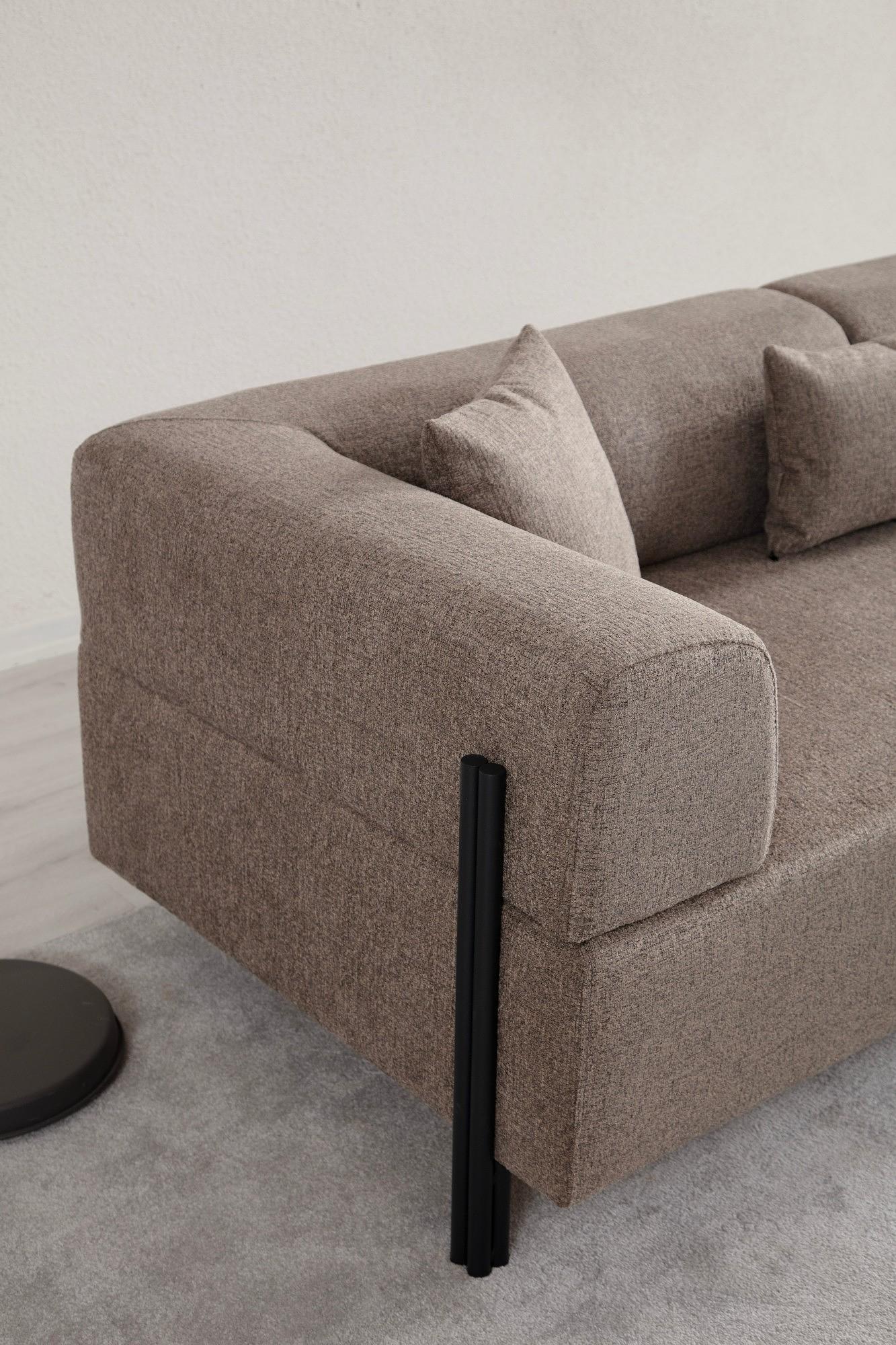 Gio 3-Sitzer Sofa Braun 6