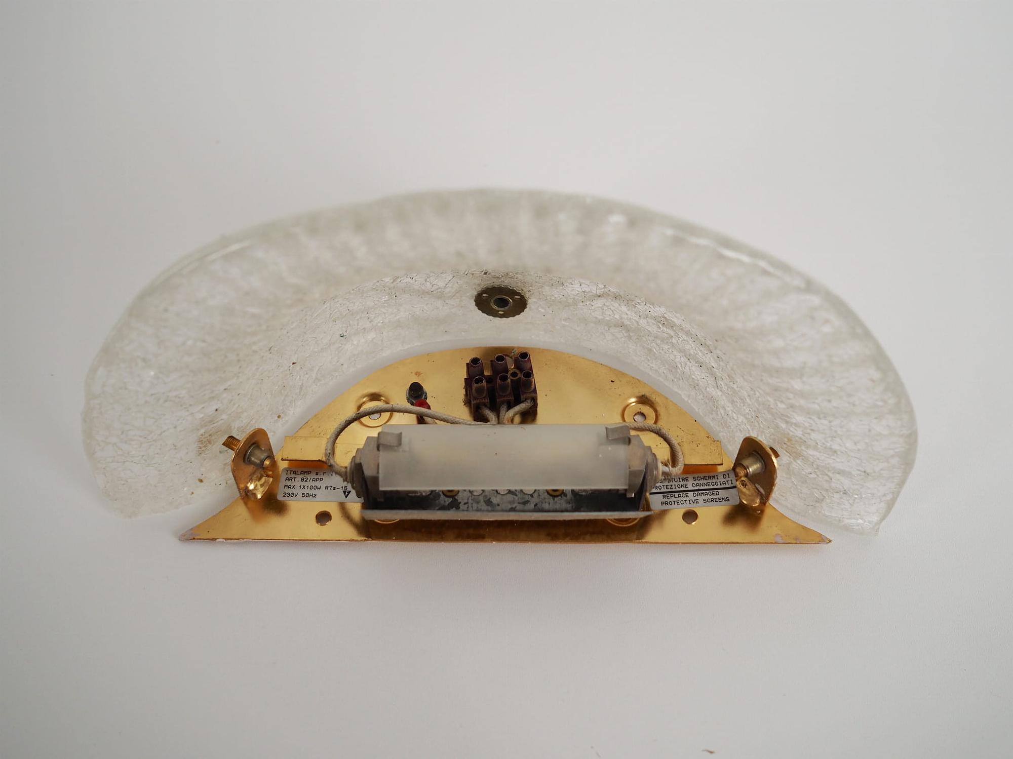 Wall lamp Murano glass 1970s 8