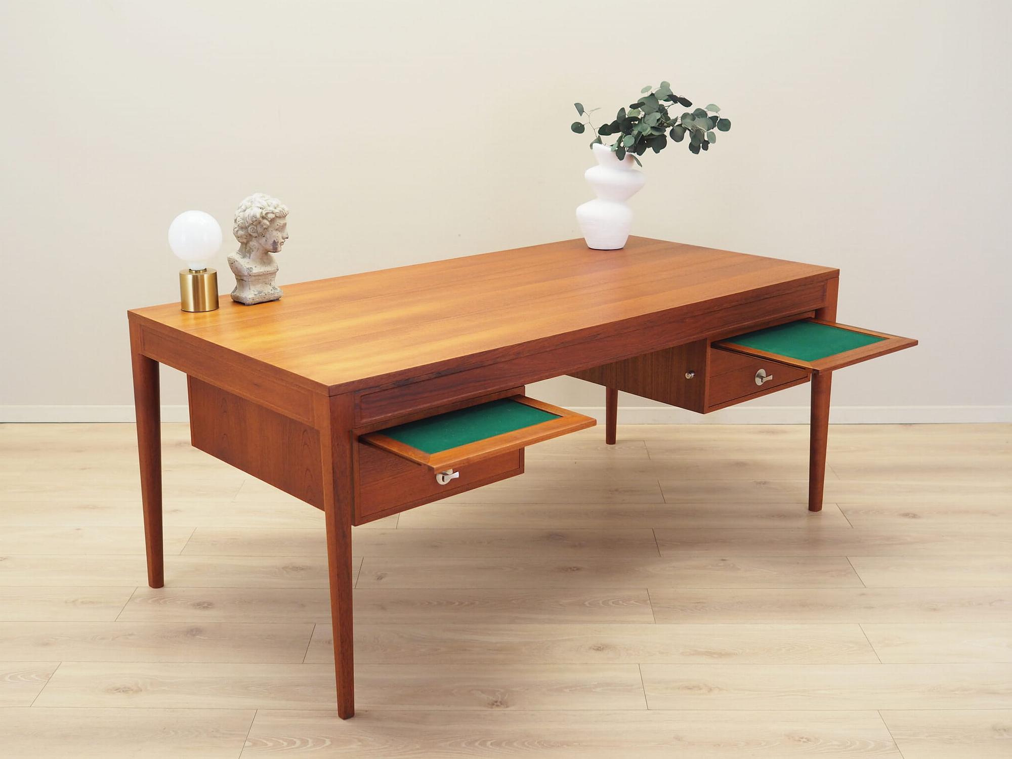 Schreibtisch Teakholz 1970er Jahre 5