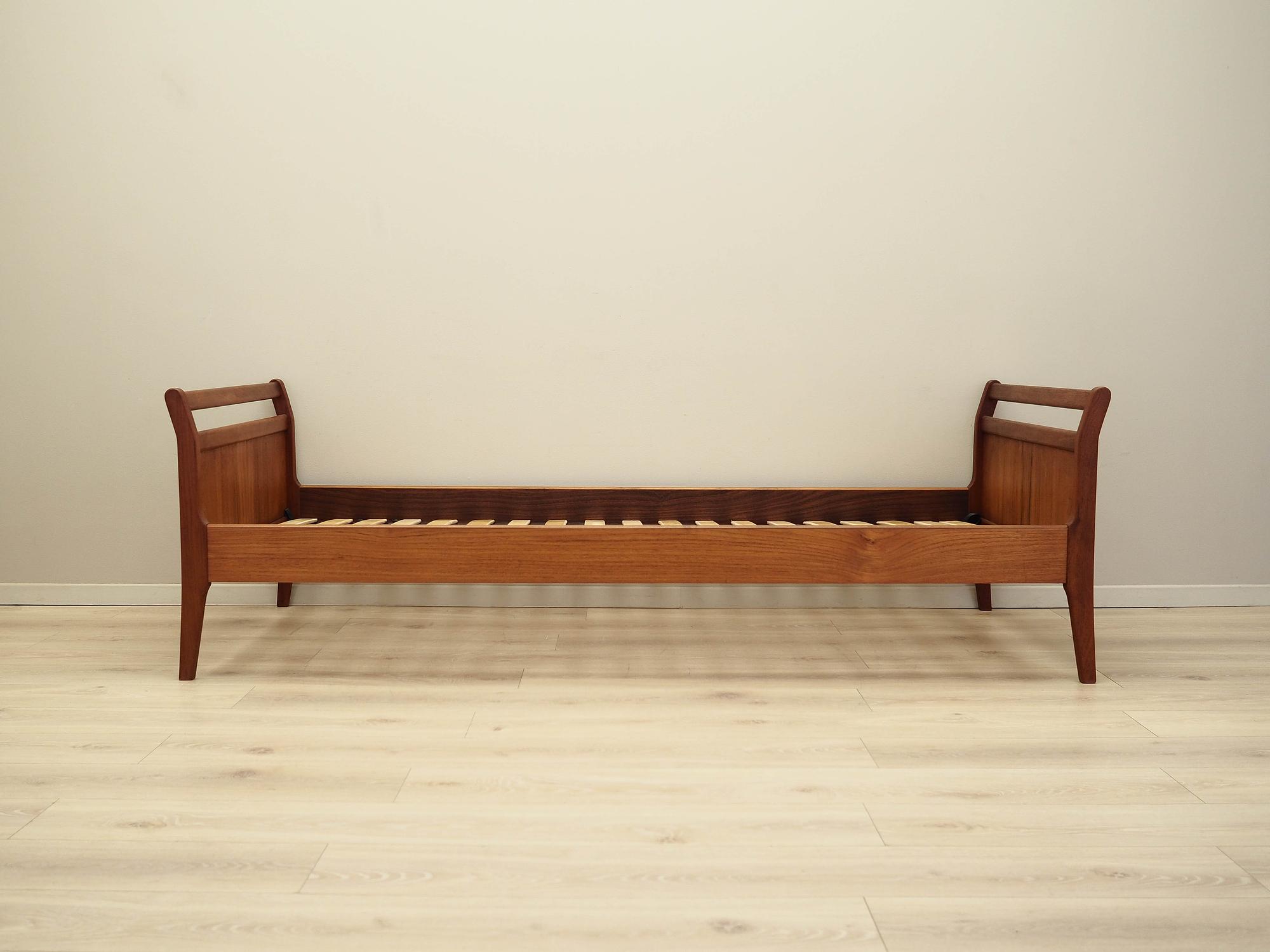 Bett Teakholz Braun 1970er Jahre 13