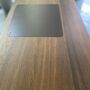 Schreibtisch & Stuhl Holz Leder Braun 1