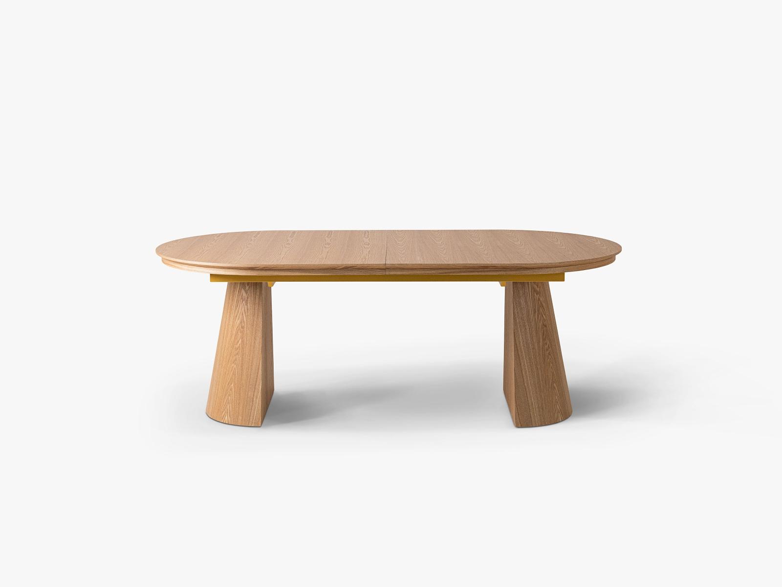 Mana Extendable Dining Table 8-Seater Wood-based Material Natural Oak 210/300x105x76 cm 5