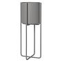 Kena Pflanzgefäß mit Gestell Steel Gray 55 x 22 cm 66018 1