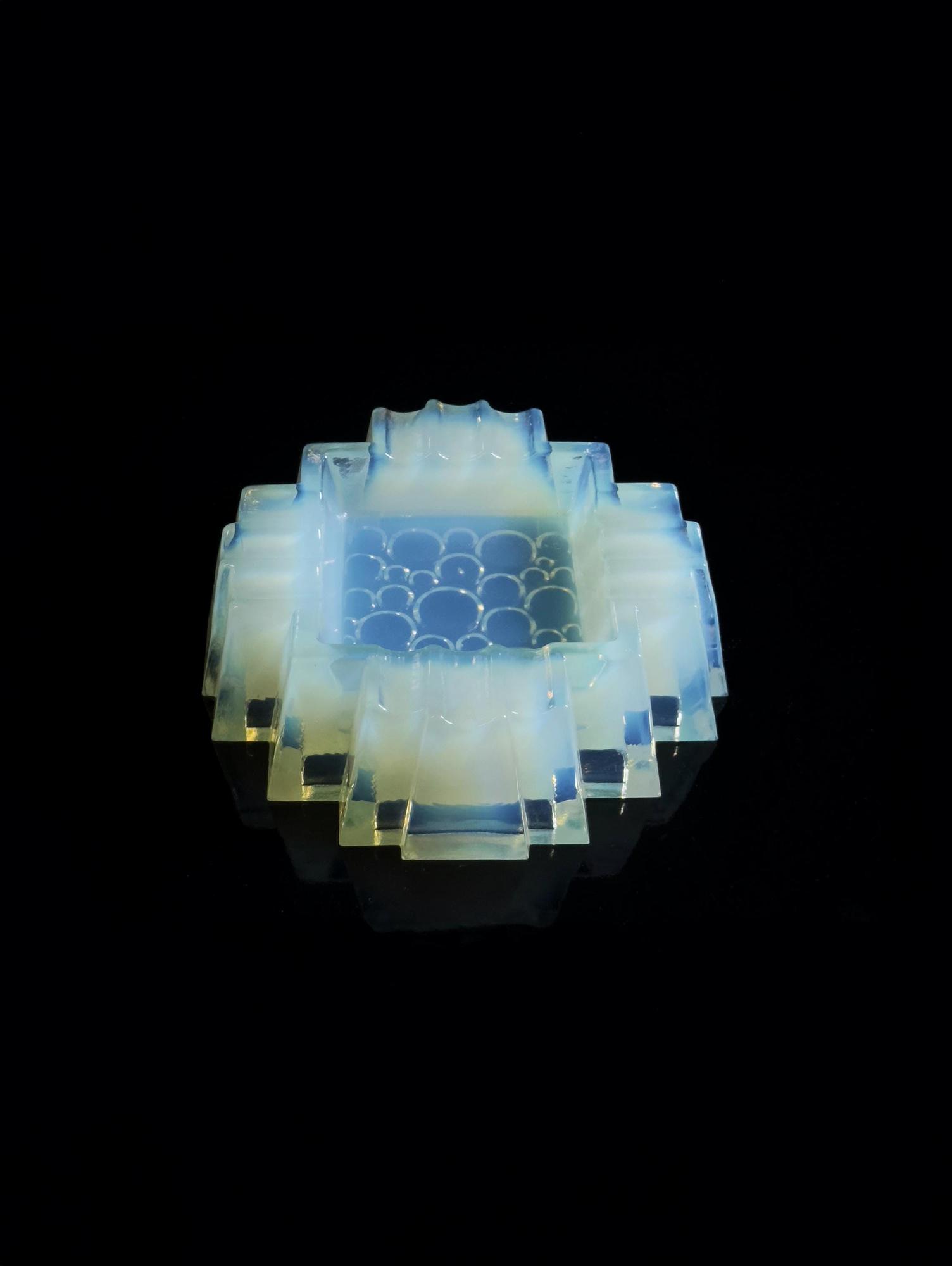 Vintage Art Deco Ashtray Opaline Glass 1930s 1