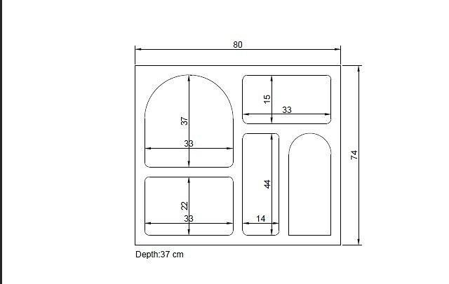 Liva Sideboard Anthrazit 80cm 7