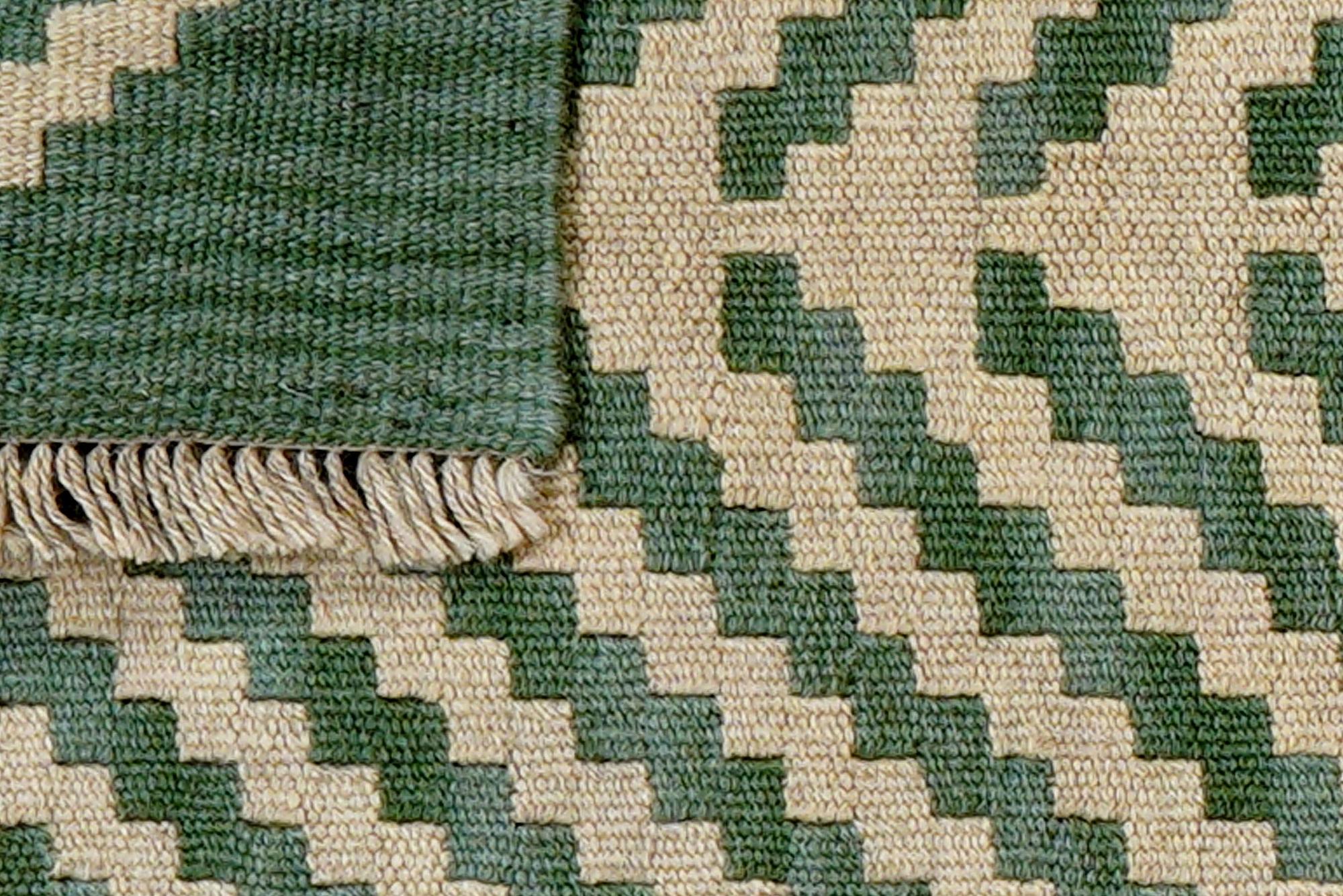 Kilim Gashgai Teppich Wolle Grün 4