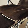 Vintage Sessel Samt Metall Braun 1970er Jahre 13
