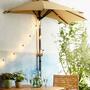 Sonnenschirm Klappbar Aluminium Beige 0