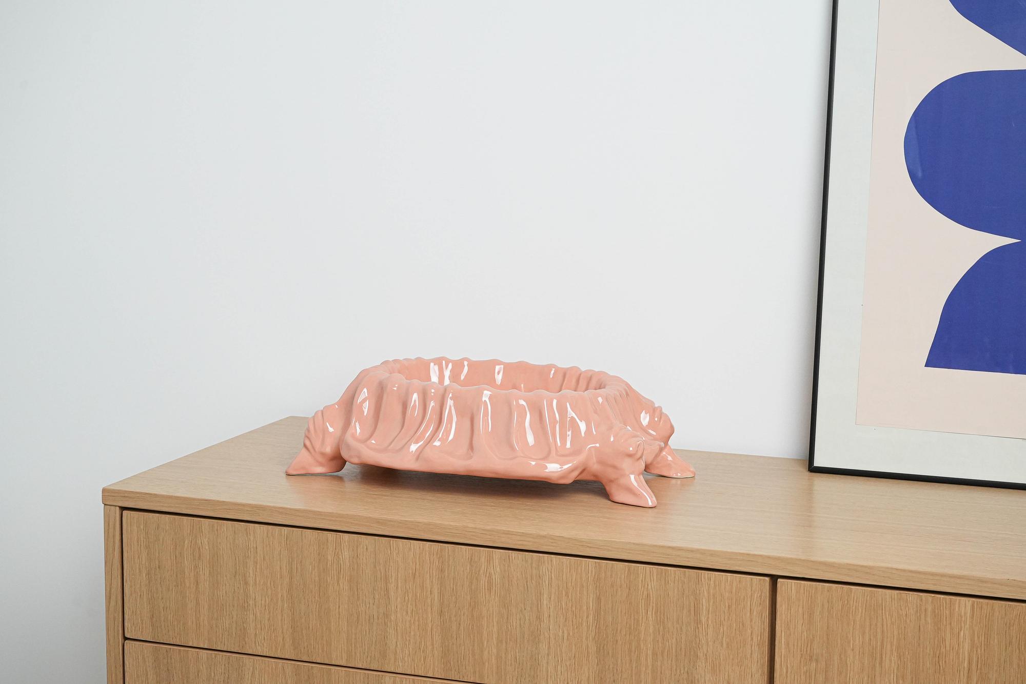 Ceramic bowl Red 1970s 1