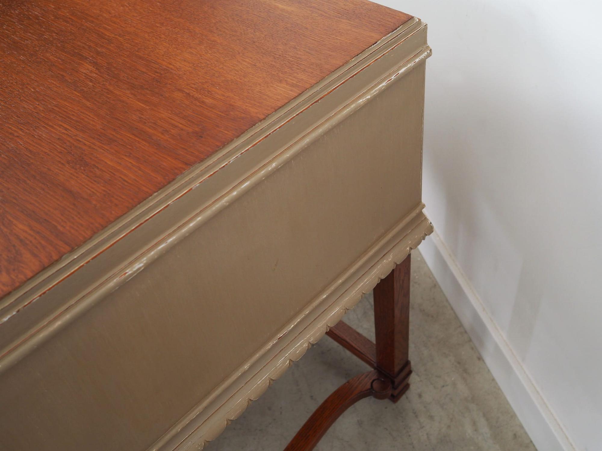 Scrivania vintage in legno marrone anni '50 12