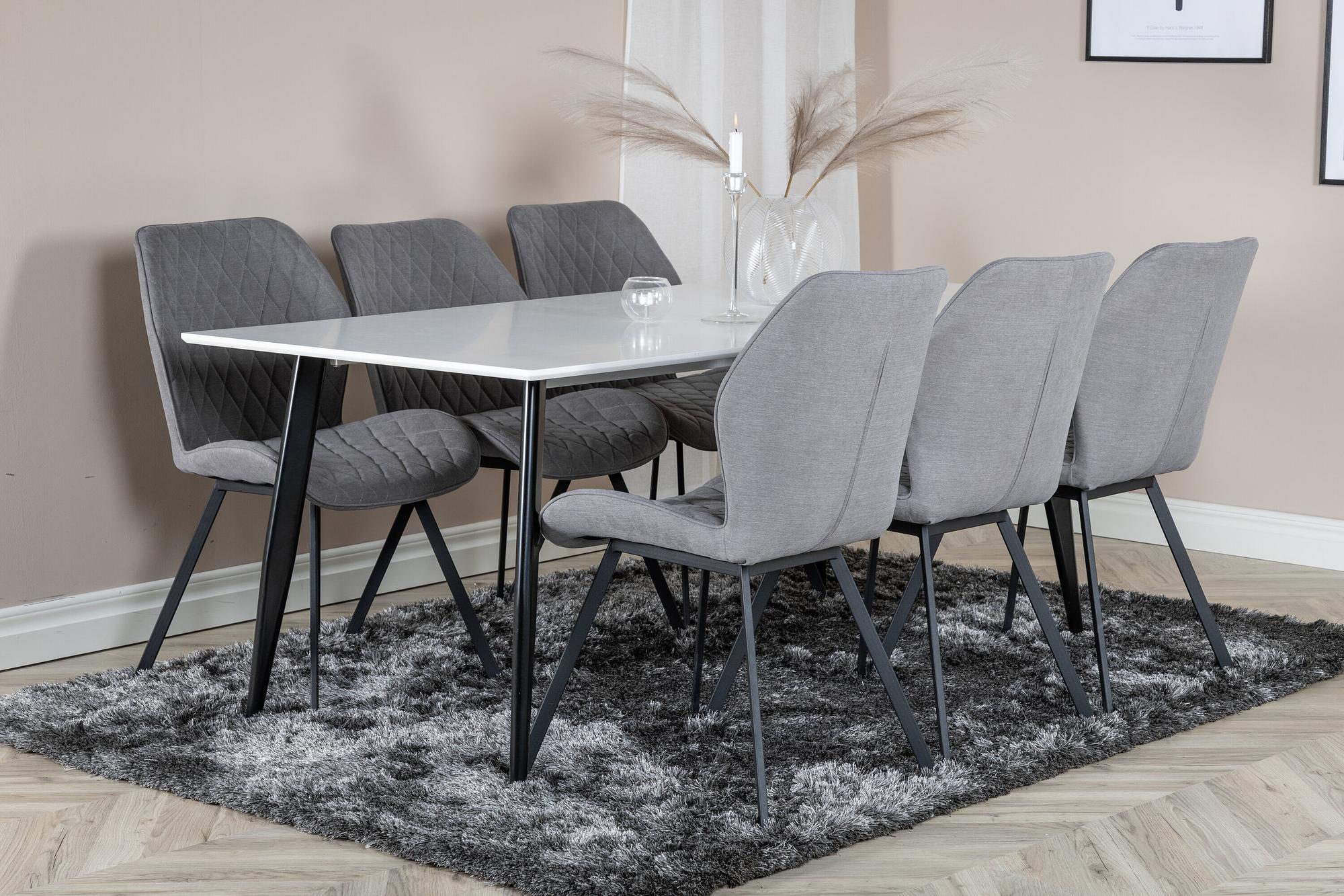 Polar Dining Table White Black 2
