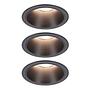 3x Cole Coin Recessed light set Aluminium Black 0