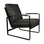 Miami Sessel Leder Metall Schwarz 2