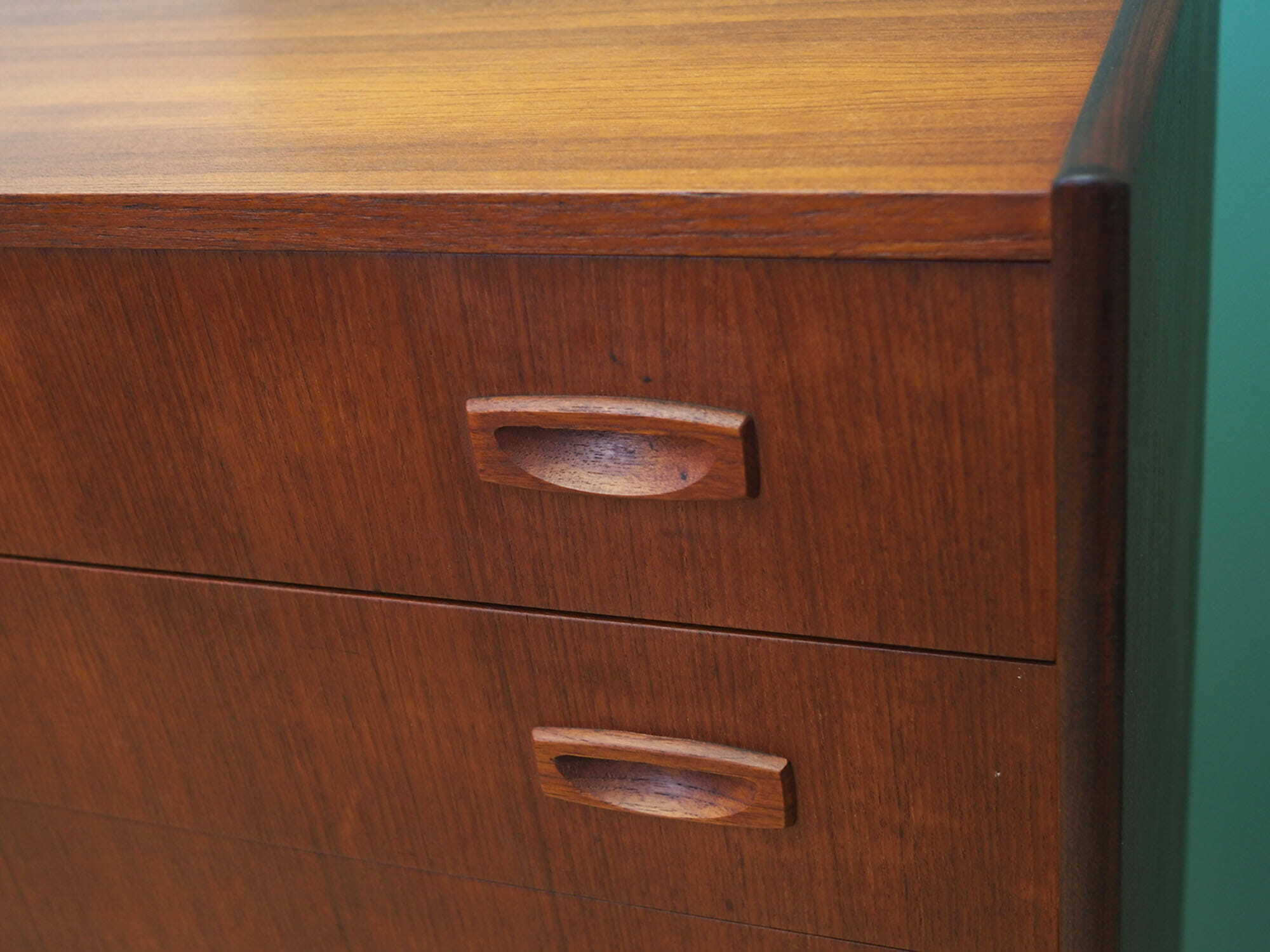 Vintage Kommode Teakholz Braun 1970er Jahre 9