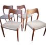 4x Dänische Teak Stühle Modell 71 Braun 5
