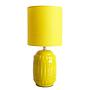 Erida Table Lamp Mixed Fabric Ceramic Yellow 1-Light 0