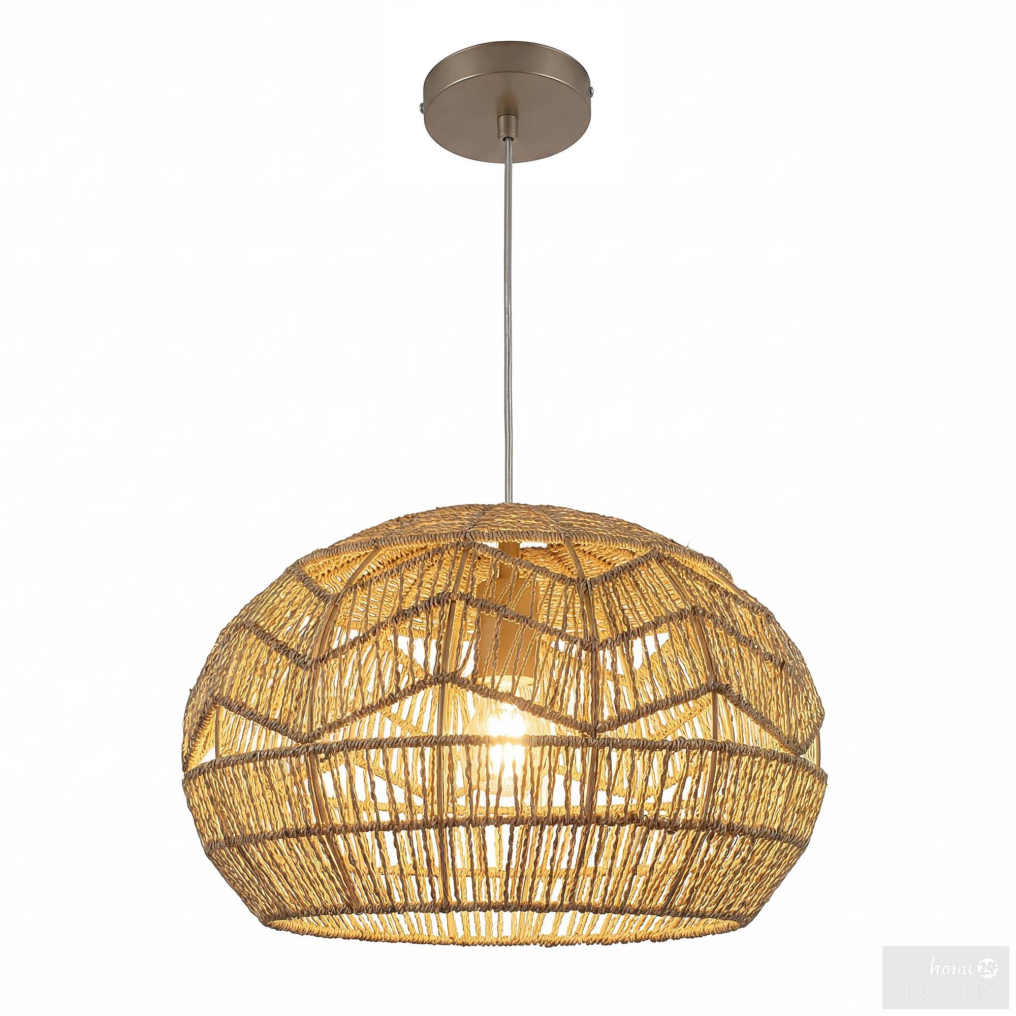 Xenol Pendelleuchte 1-flammig Naturfaser 4