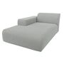 Pyllow Sofa 1-Sitzer Récamiere Webstoff Lichtgrau 0