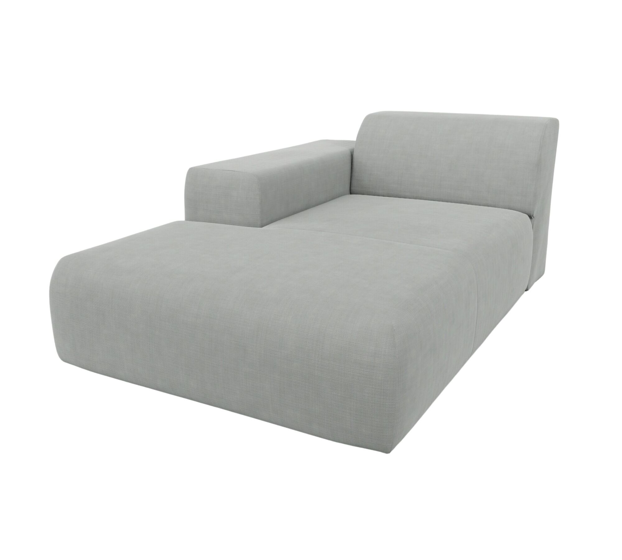 Pyllow Sofa 1-Sitzer Récamiere Webstoff Lichtgrau 0