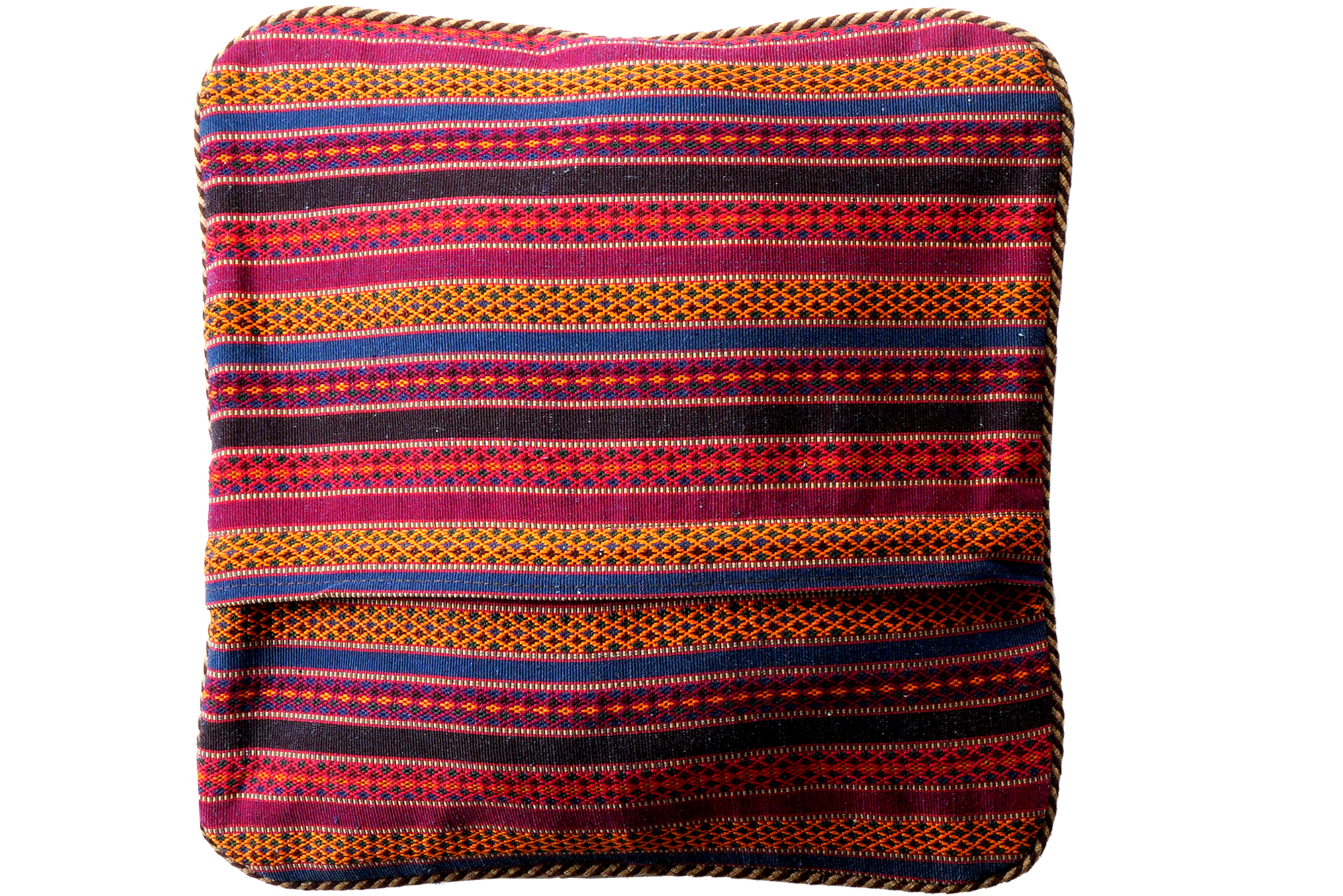 Kilim Kissenbezug Wolle Braun 1