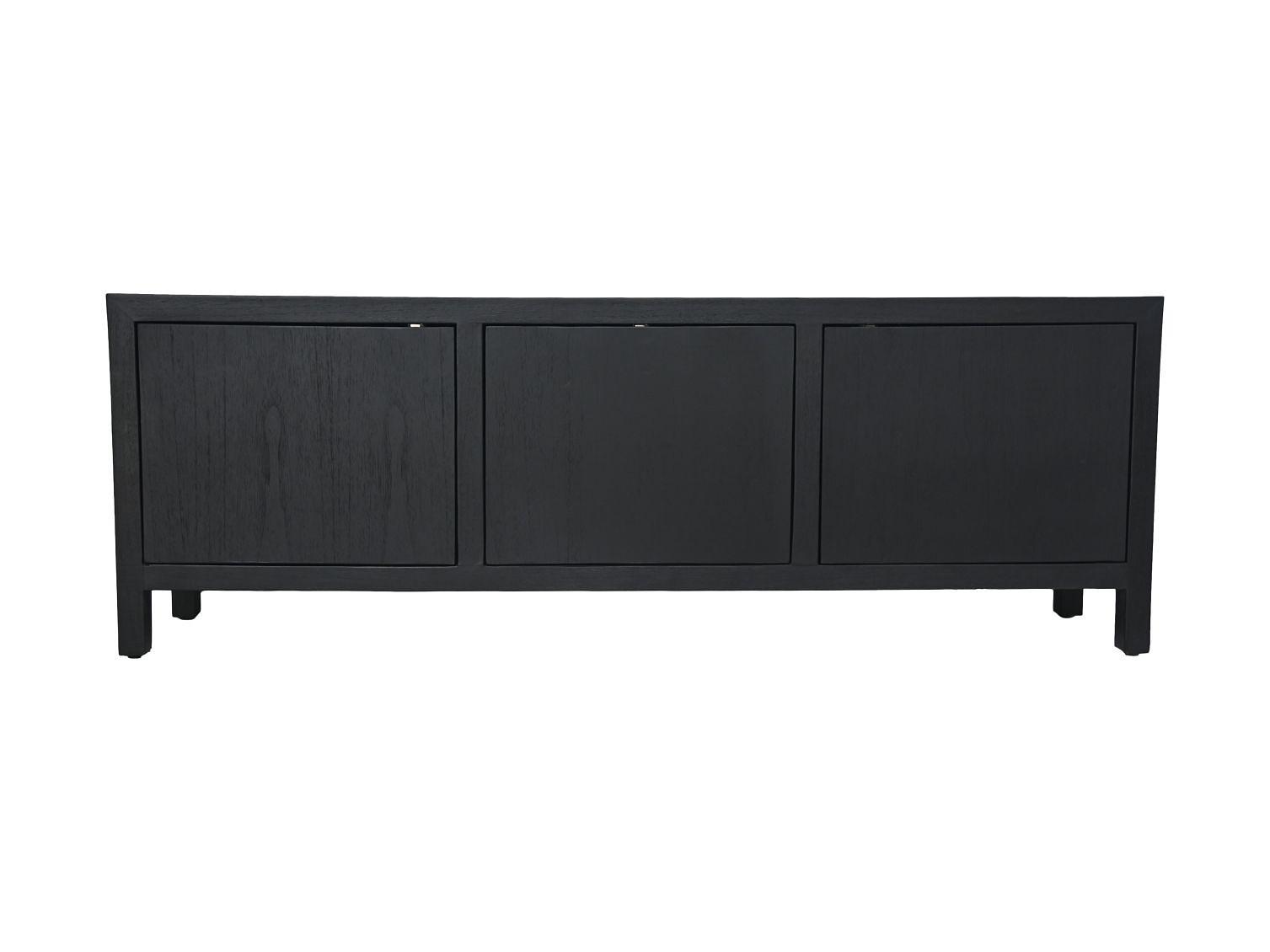 Sideboard Teakholzfurnier Schwarz 0