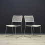 2x Vintage chair metal white 1960s 1