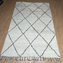 Berber rug HKLIVING wool black white 1