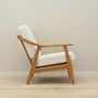 Vintage armchair oak wood textile cream 1960s 6