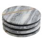 4x Kira Grey Marble Untersetzer
 4