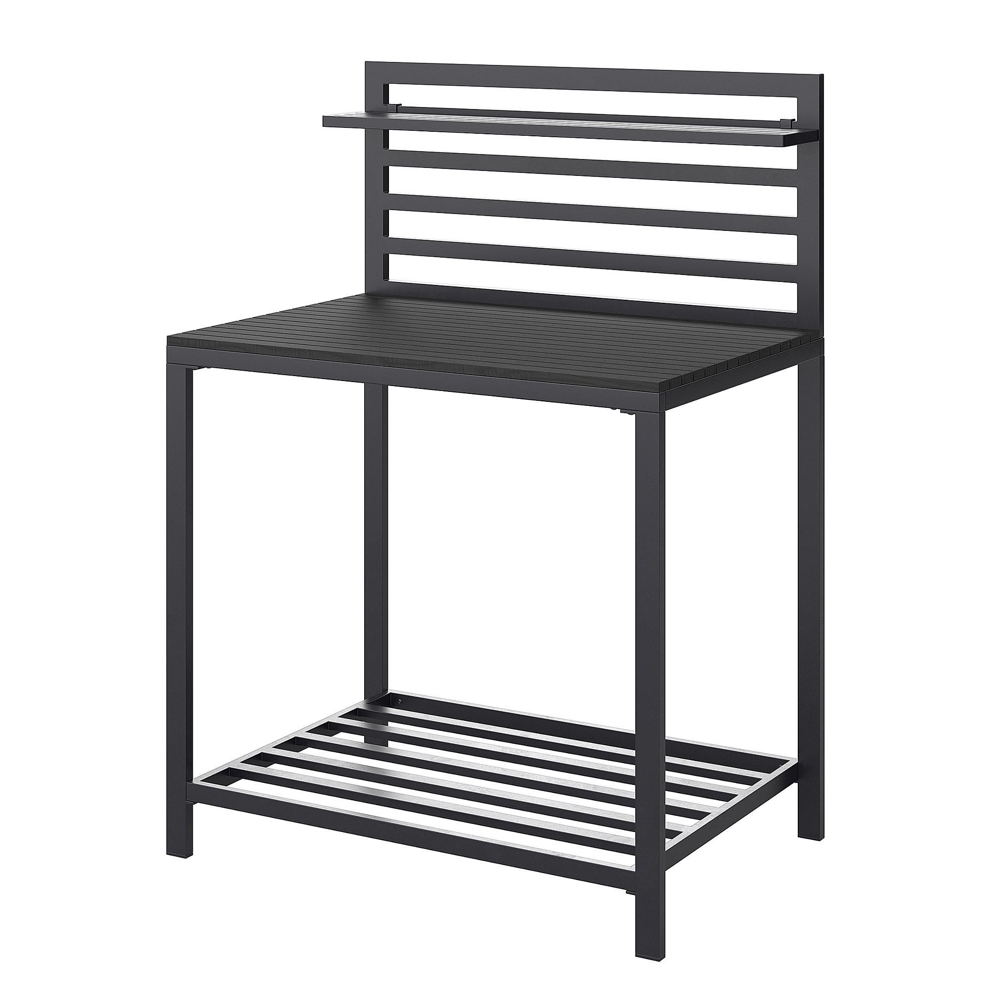 Portol Garden Kitchen Table Aluminium Plastic Black 4