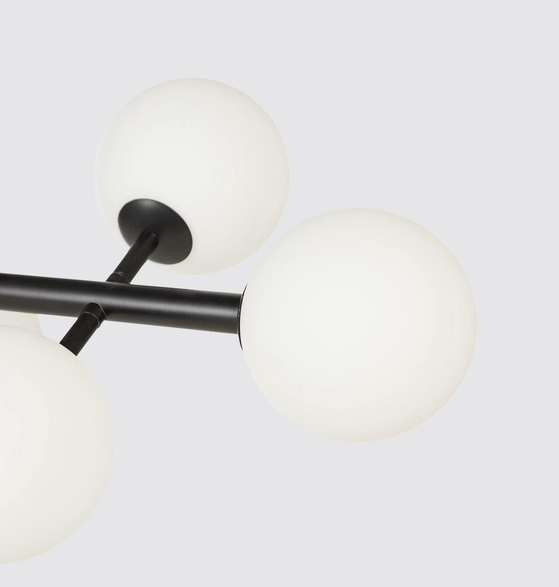 Ball lamp iron 6 glass lamps each 12cm diameter 5