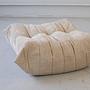 Togo Armchair and Ottoman Set Cord Beige 5