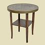 Vintage Beistelltisch Holz Messing 1920er Jahre 0