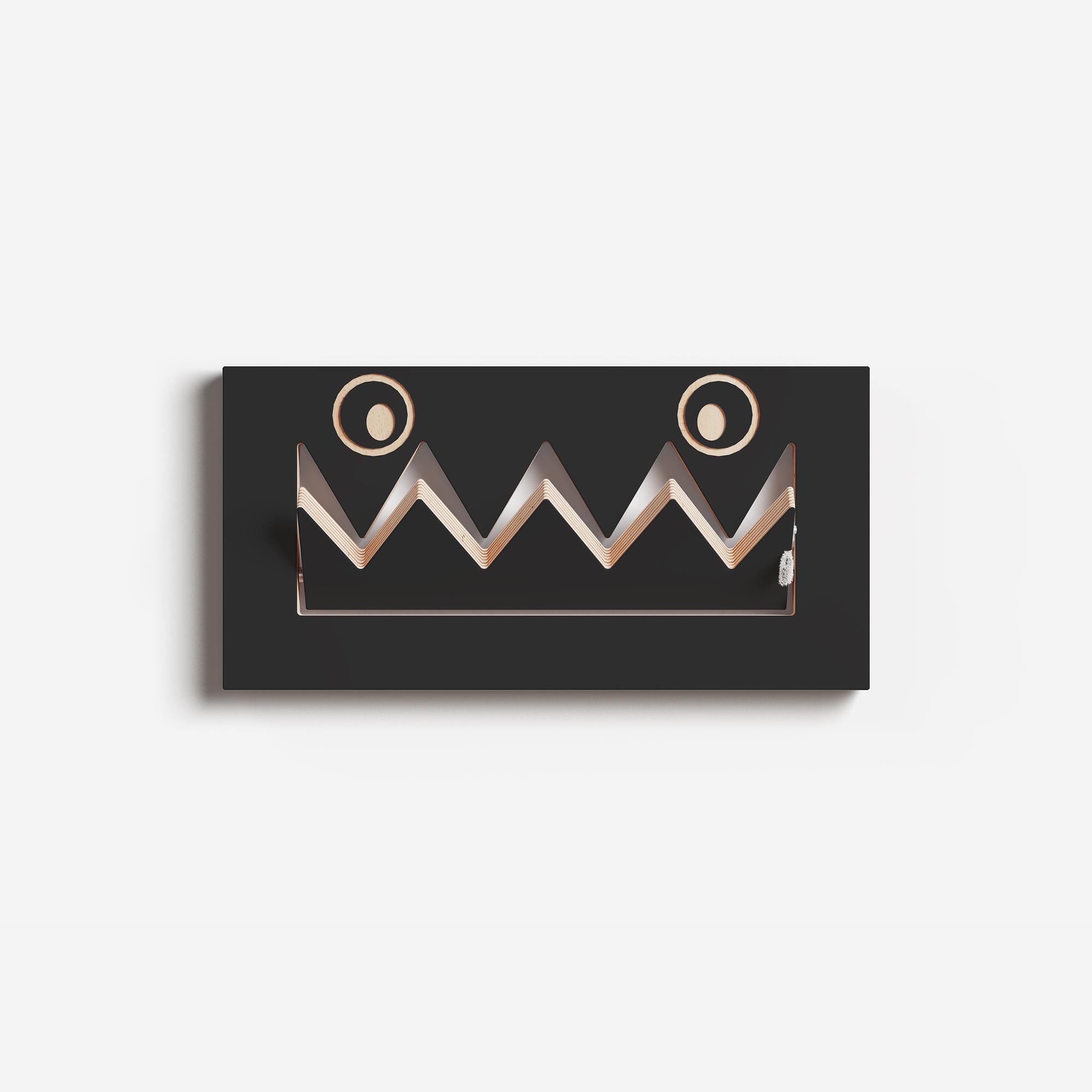 Fläpps Garderobe Monsterhäng Schwarz 40 x 20cm 3