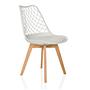 Visitor chair / Shell chair SCANDI HOL Plastic white hjh LIVING 3
