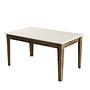 Milan Dining Table Walnut Brown Cream 145cm x 75cm 4