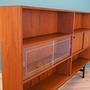 Vintage Bücherregal Teakholz Braun 1970er Jahre 10