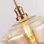 3-Flammig Pendelleuchte Mia Glas Stahl Beige 2