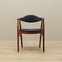 6x Chair Teak Wood Leather Black 1970s 14