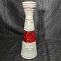 Vintage Vase Keramik Weiß Rot 2