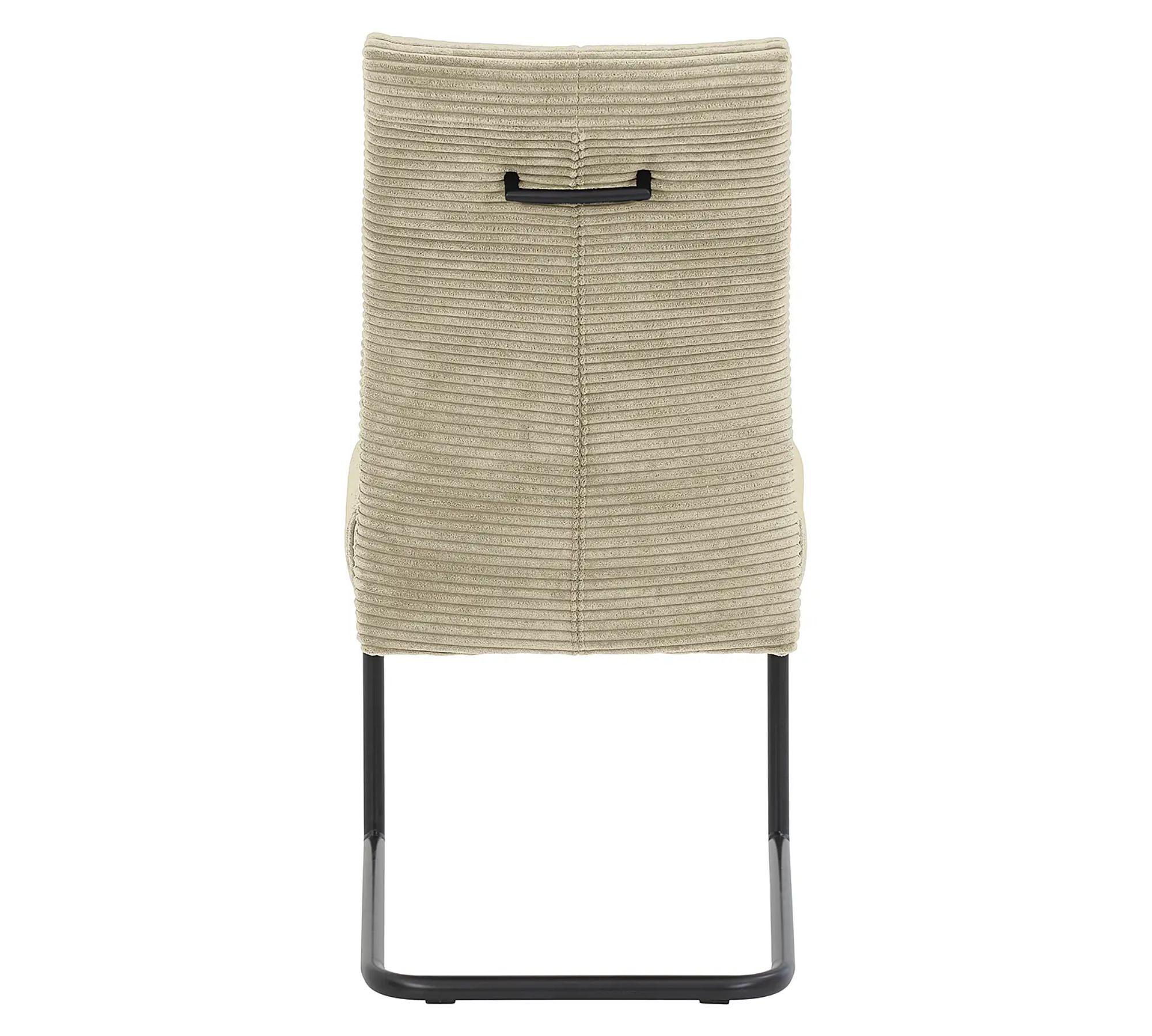2x cantilever chair fabric beige 5